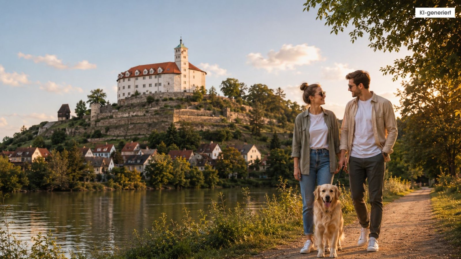 Nachbars Lumpi Mensch-Hund-Coaching entspannter Hund in Vaihingen an der Enz (KI-generiert)
